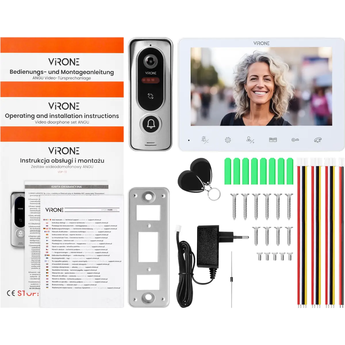 Kit Video-porteiro 4 fios c/ écrã 7" - IP65