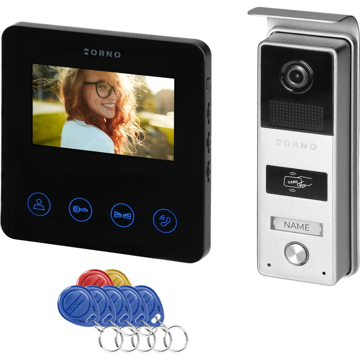 Kit video-porteiro 4 fios c/ ecrã 4.3'' - IP65