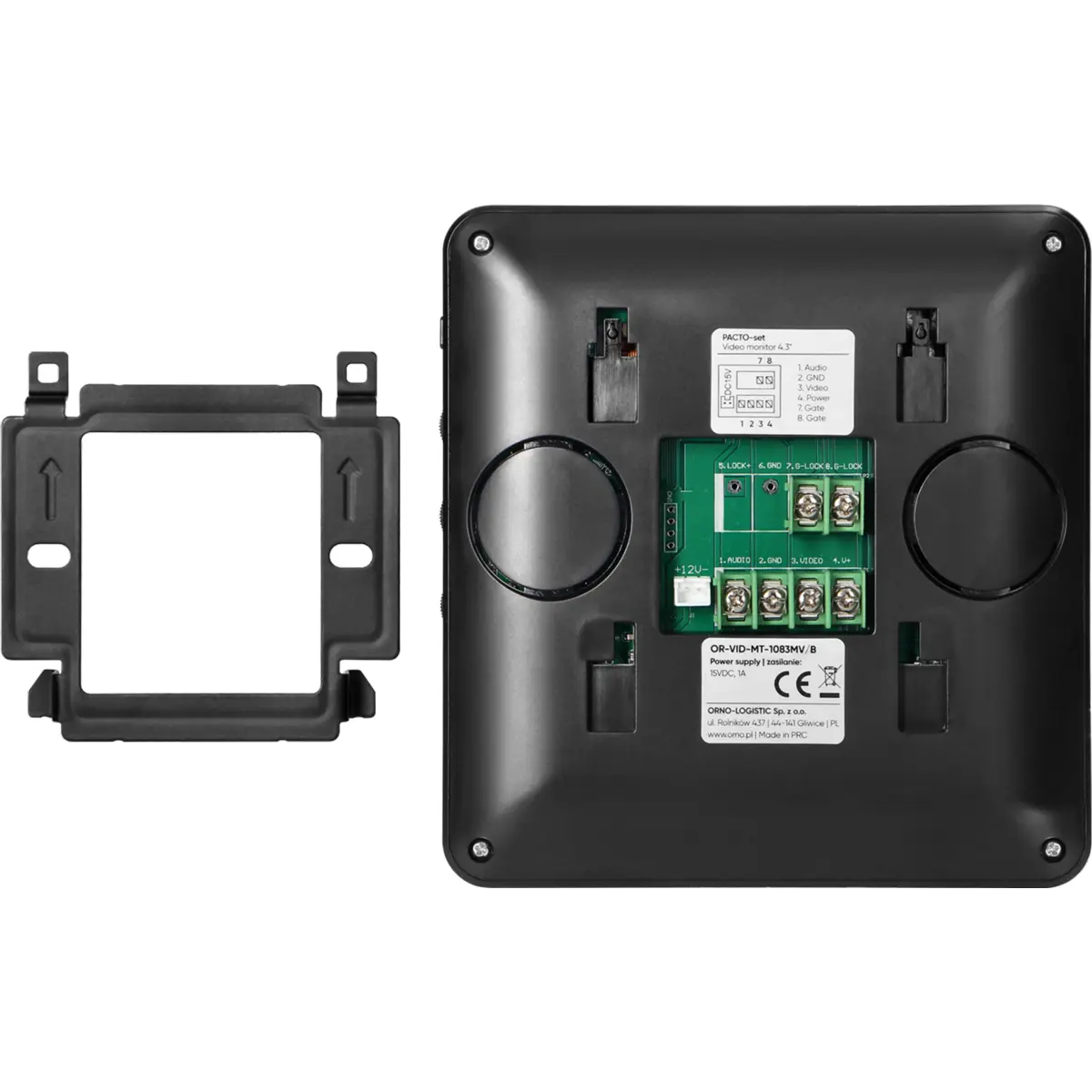 Kit video-porteiro 4 fios c/ ecrã 4.3'' - IP65