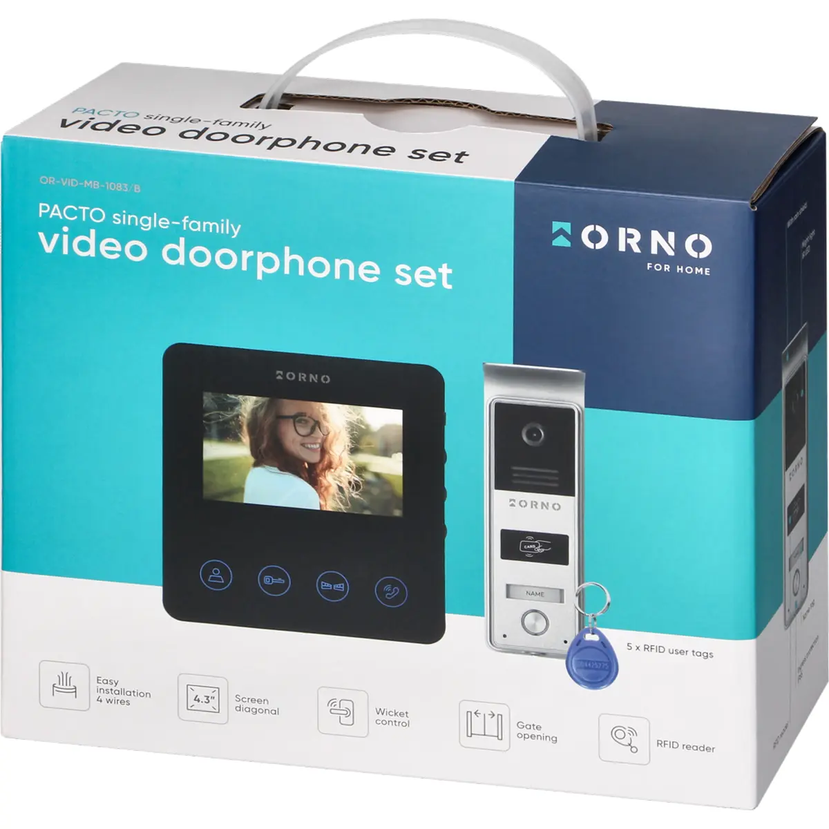 Kit video-porteiro 4 fios c/ ecrã 4.3'' - IP65