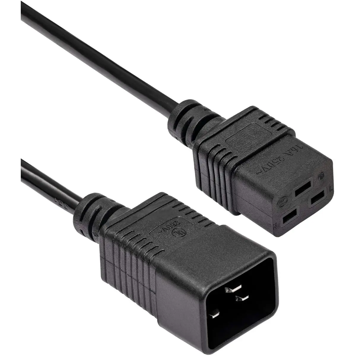 Cabo de alimentação IEC C20 macho - IEC C19 fêmea (3 pinos) - 1.8m