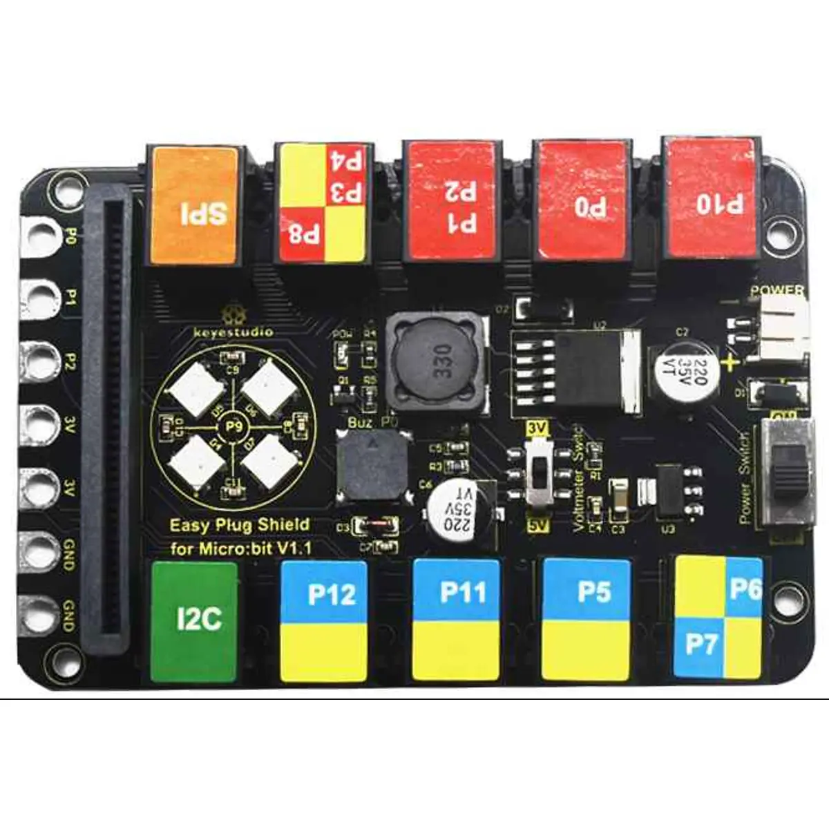 Keyestudio KS0496 (V1.1) - Placa de Expansão Easy Plug para micro:bit ...