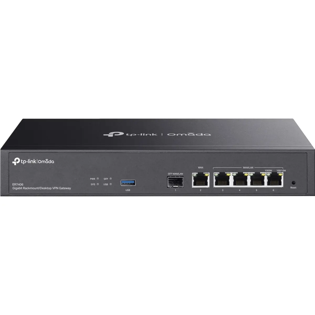 Router VPN com 6 portas Gigabit (1x SFP WAN/LAN 4x WAN/LAN 1x WAN)
