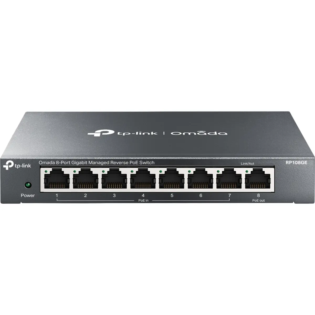 Switch 8P (7x PoE in + 1x PoE out) Multigigabit Gestionable
