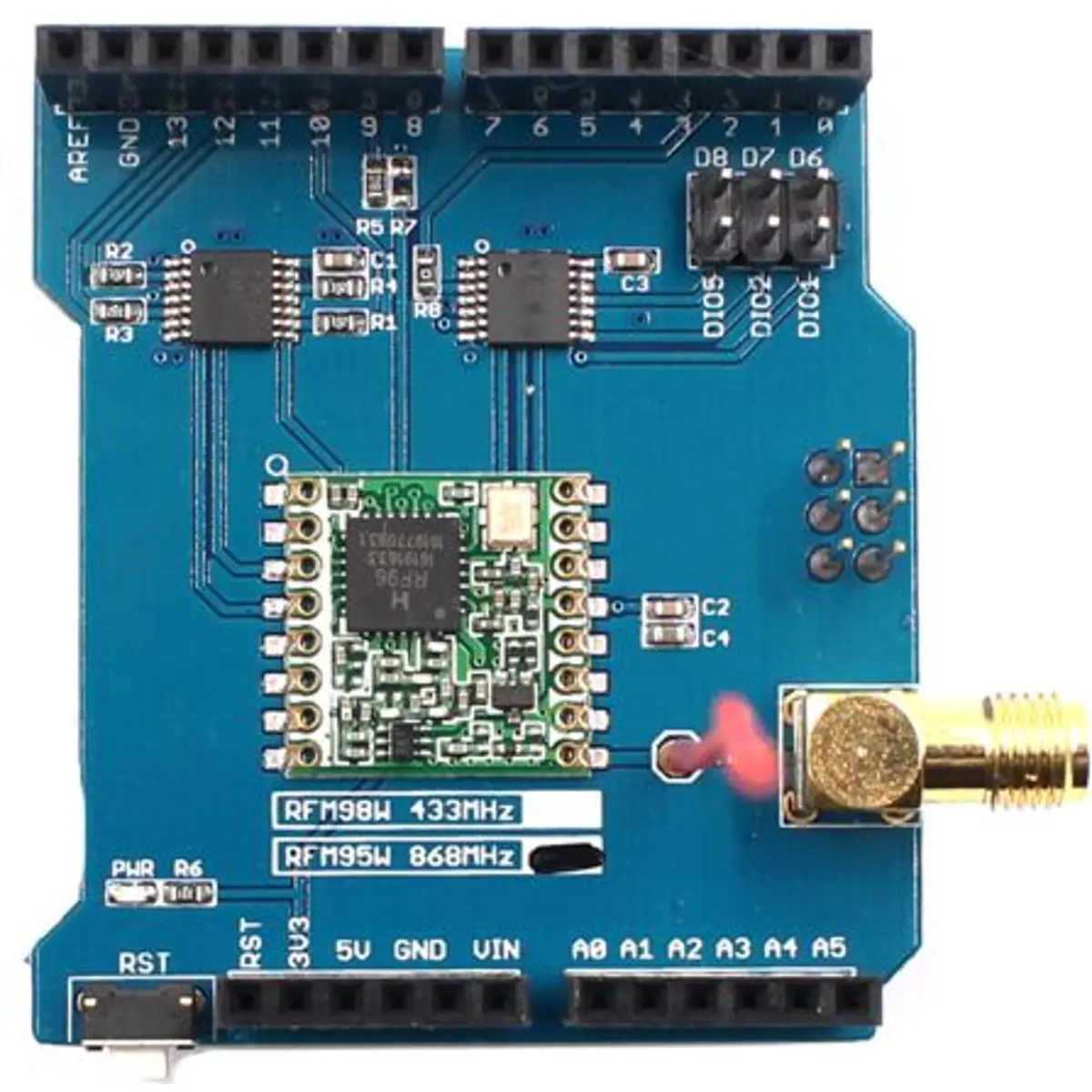 Makerfabs OAS868MLR - Shield LoRa 868MHz (RFM95W) para Arduino — Mauser
