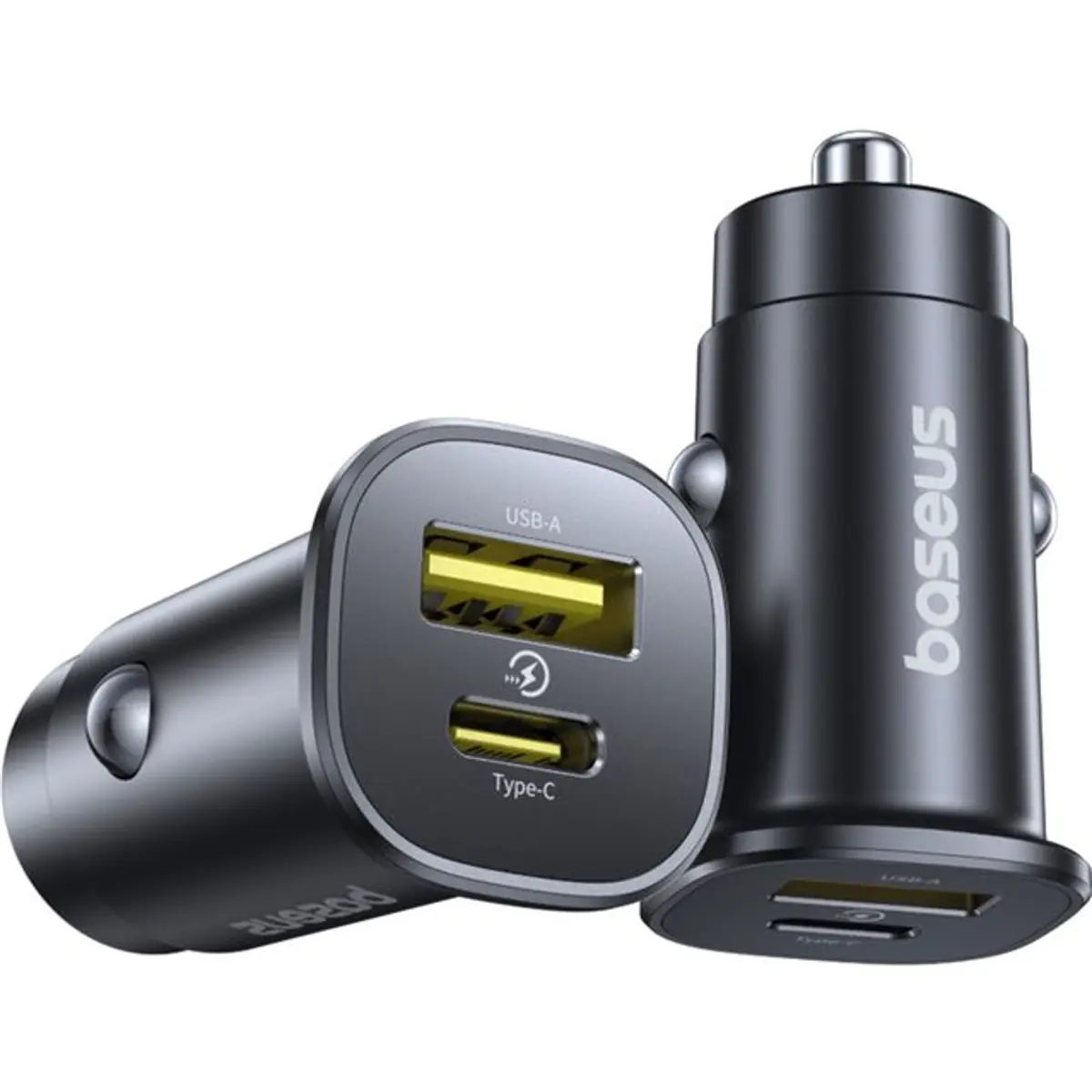 Carregador de Isqueiro (12..24VDC) USB-A QC3.0 + USB-C PD 30W