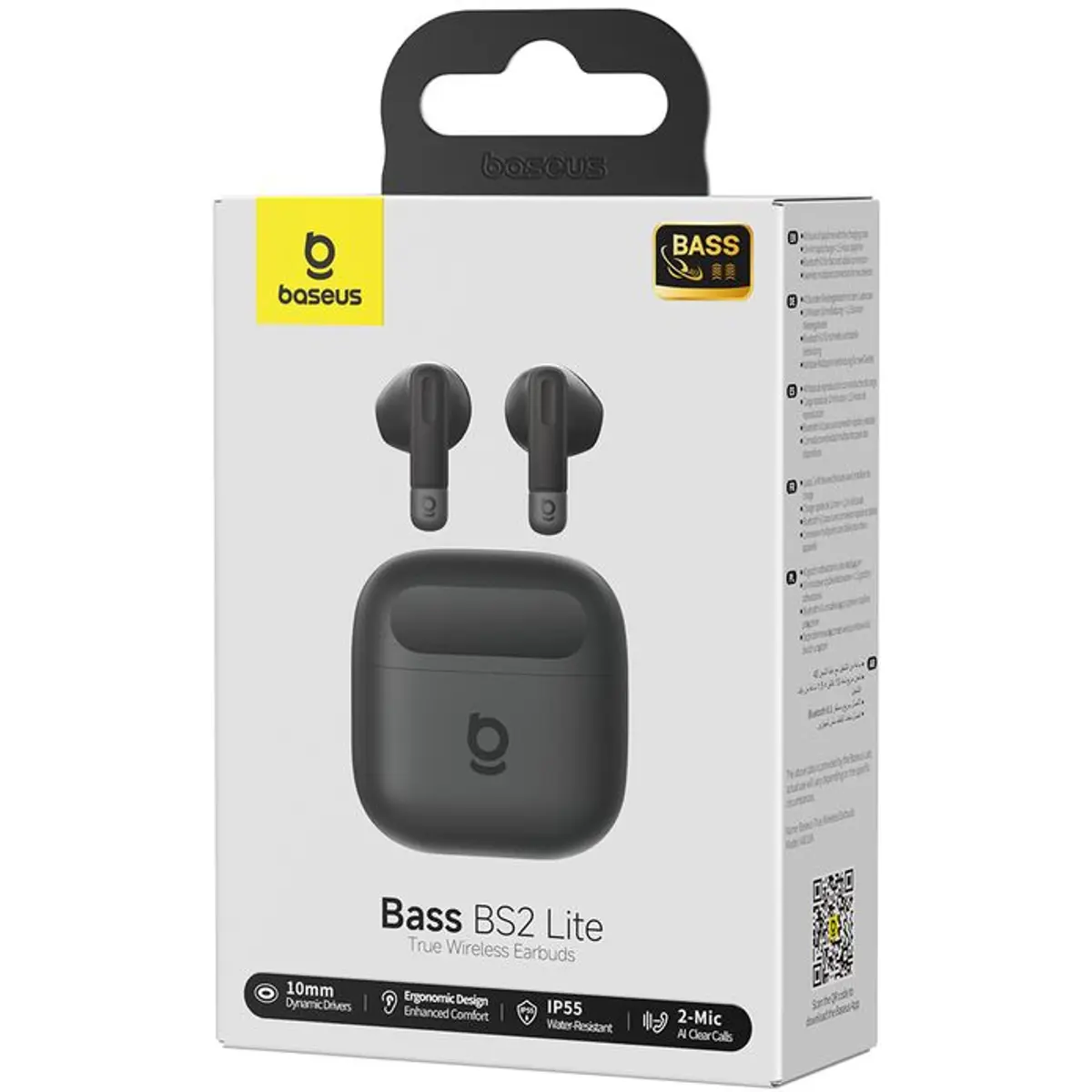 Auriculares earbuds TWS Bluetooth 6.0 con estuche de carga - Negro