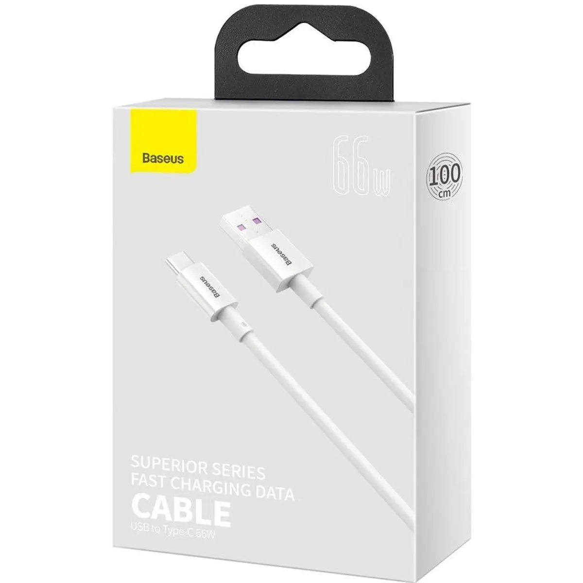 Cabo USB-A -> USB-C Quick Charge 66W - branco - 1.0m