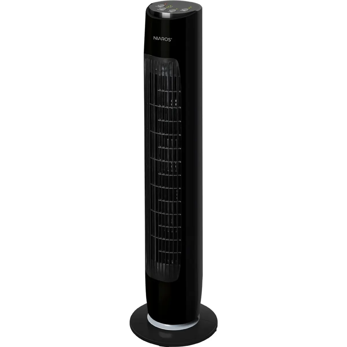 Ventilador c/ 3 velocidades, controlo remoto, temporizador e oscilação 70º - 45W - Preto