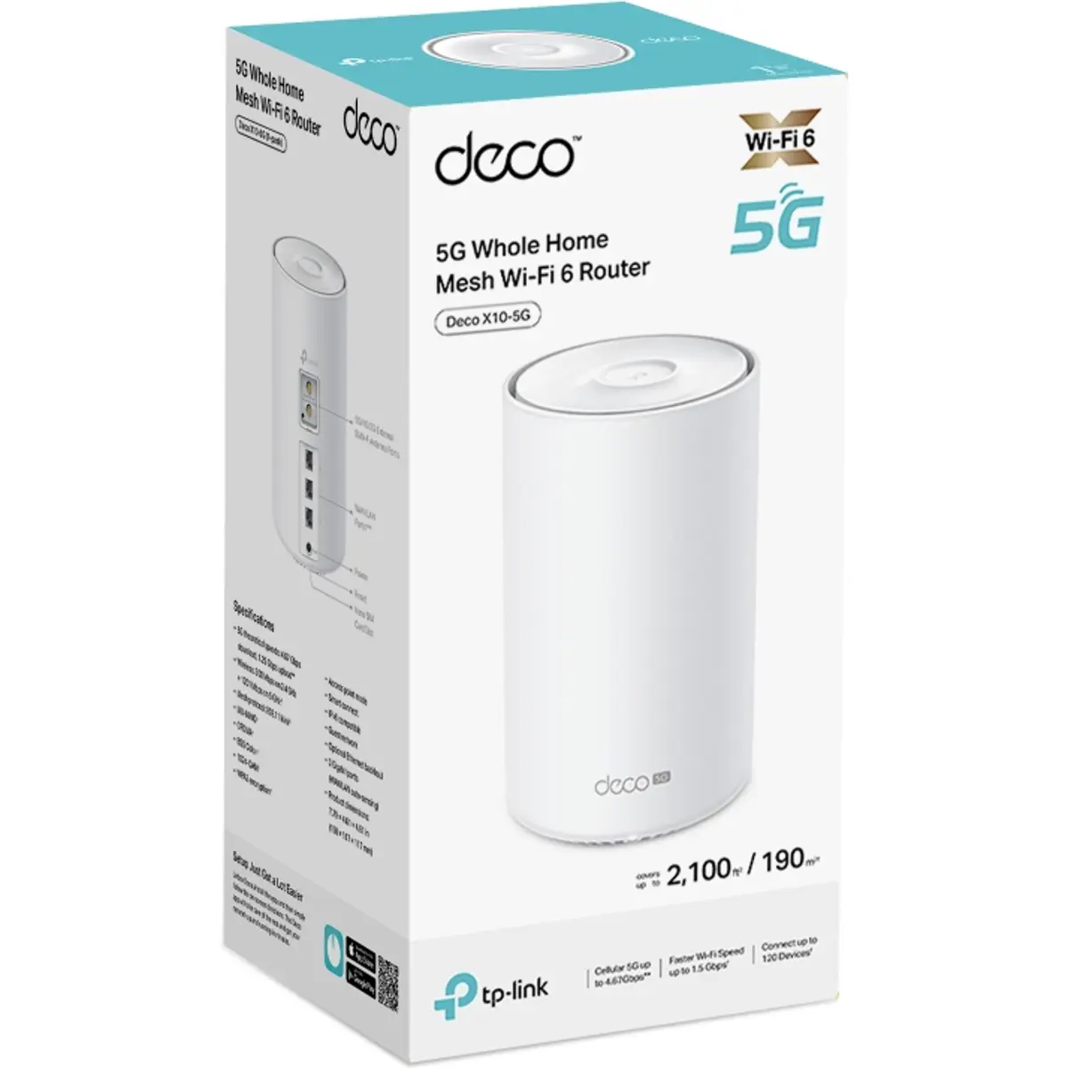 Router 5G Wi-Fi 6 AX1500 (1 unid.) (190m²)