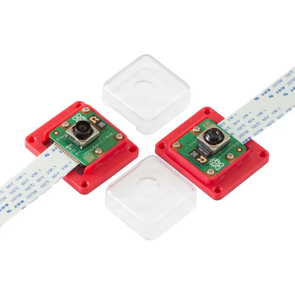 Caixa protetora em ABS p/ Raspberry Pi Camera e Arducam c/ furação tripé e encaixe rápido