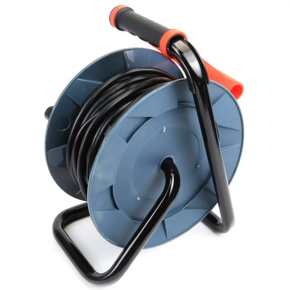 Extensão elétrica (3G2.5mm²) c/ enrolador + pega extensível + 4 tomadas + disjuntor - IP44 - 15m