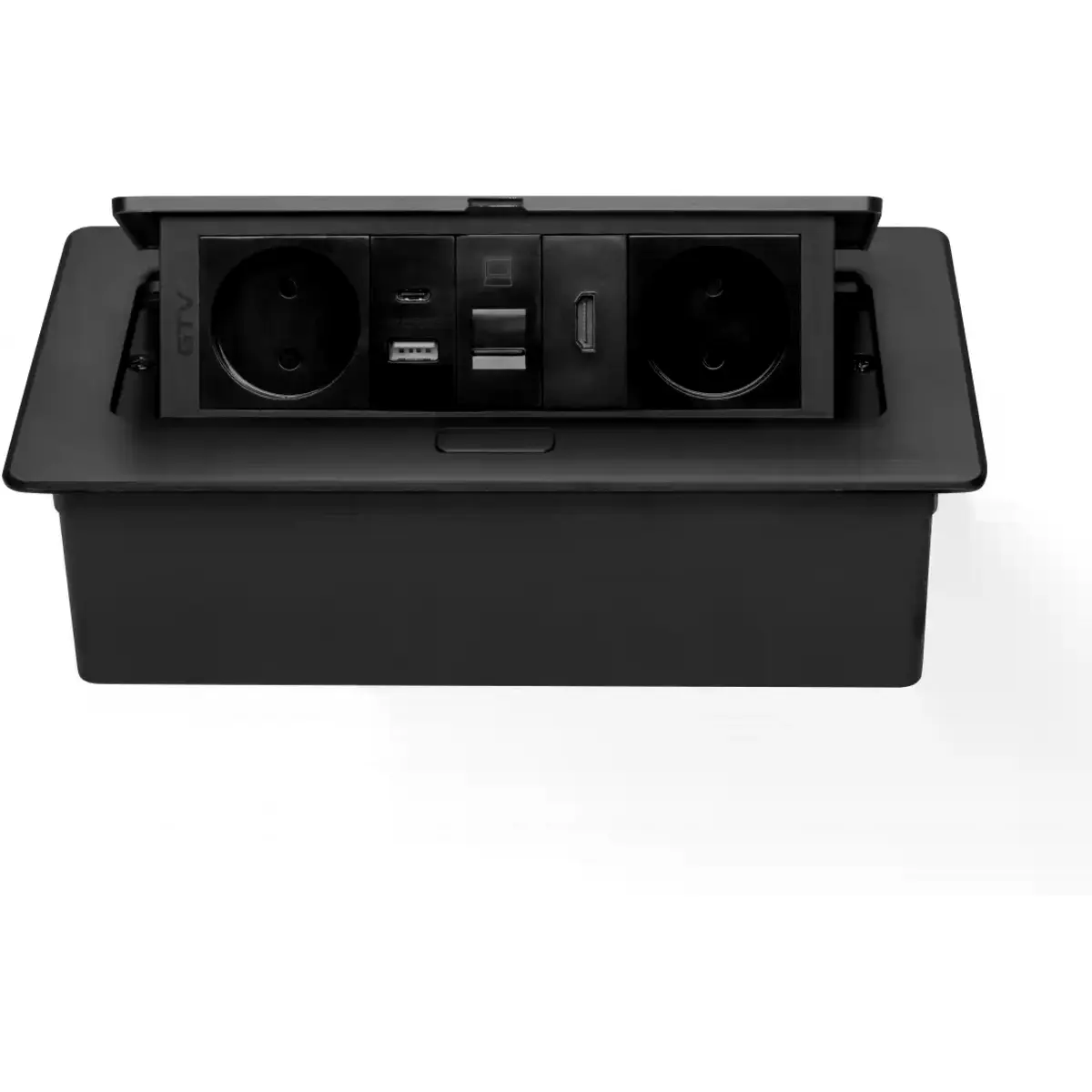 Bloco de tomadas de encastrar Fliptop 2x Schuko, 1x RJ45 1x USB-A 1x USB-C 1x HDMI - cabo 1.5 m