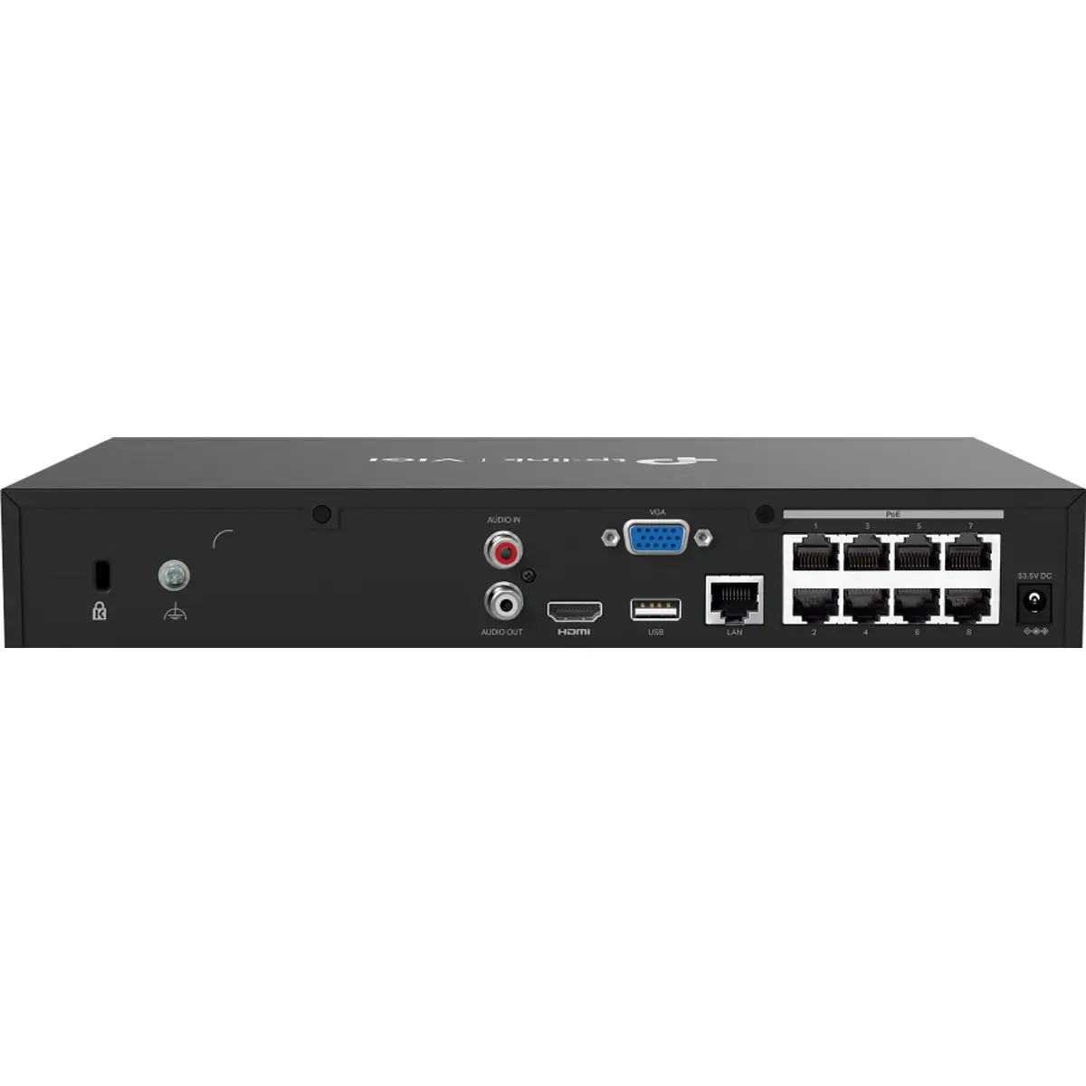 Conjunto gravador NVR 8 canais c/ PoE + 4 câmaras 4mm 3MP IP67