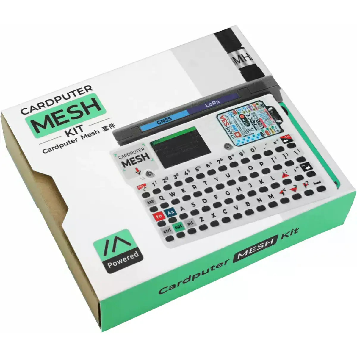 Mini computador portátil c/ Stamp-S3A, bateria, teclado, display 1.14''+ módulo Cap LoRa-1262