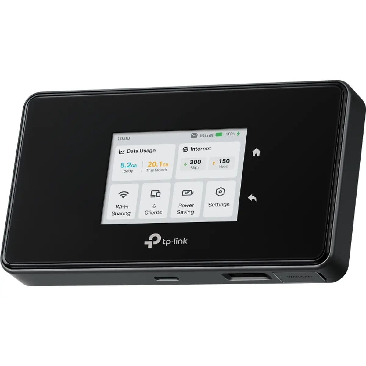 Mini router Hotspot 5G Tri-Band 3.4Gbps c/ porta WAN/LAN Gigabit e bateria 4680 mAh