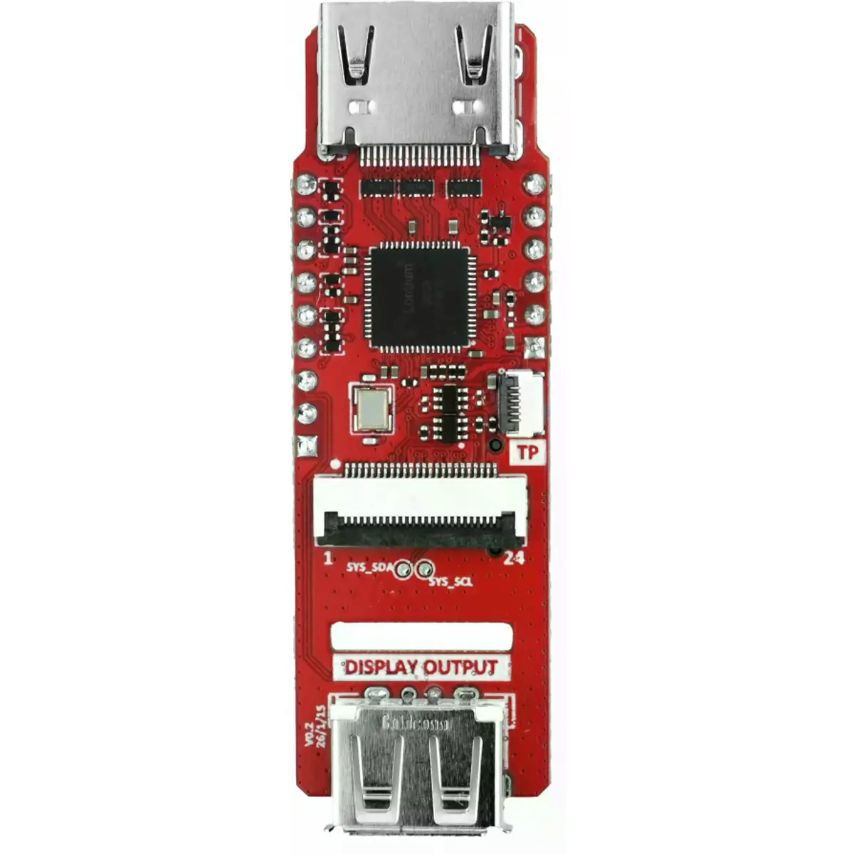 Módulo de expansão saída de vídeo p/ PoE-P4 (LT8912B) 1x HDMI + 1x USB-A + microSD