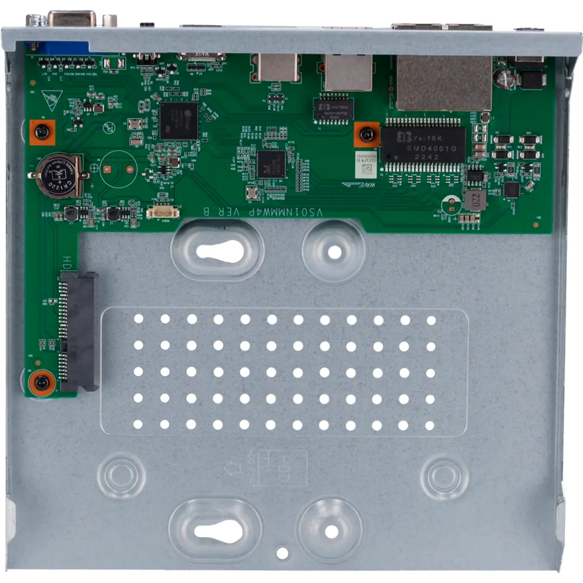 Gravador vídeo NVR p/câmaras IP 6MP c/ PoE - 4 canais