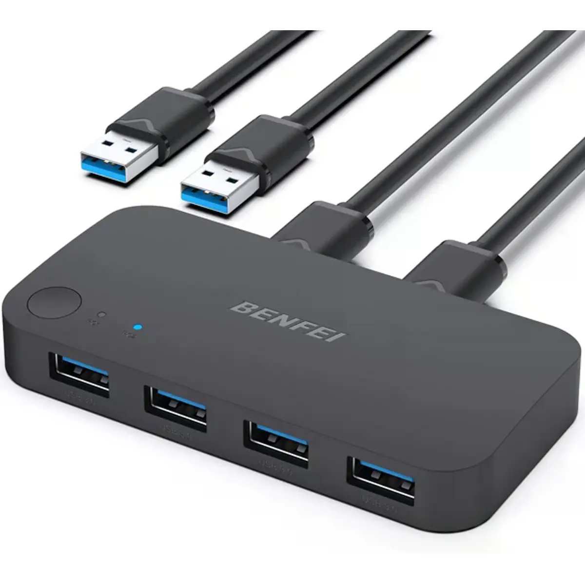 Switch seletor de periféricos USB 3.0 (2PC x 4 USB)