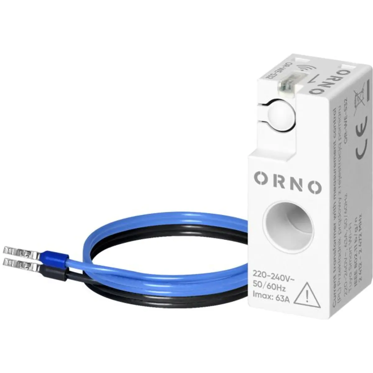 Pinça medição monofásica Wi-Fi 250V/63A Ø9.8mm (compatível c/ Tuya)