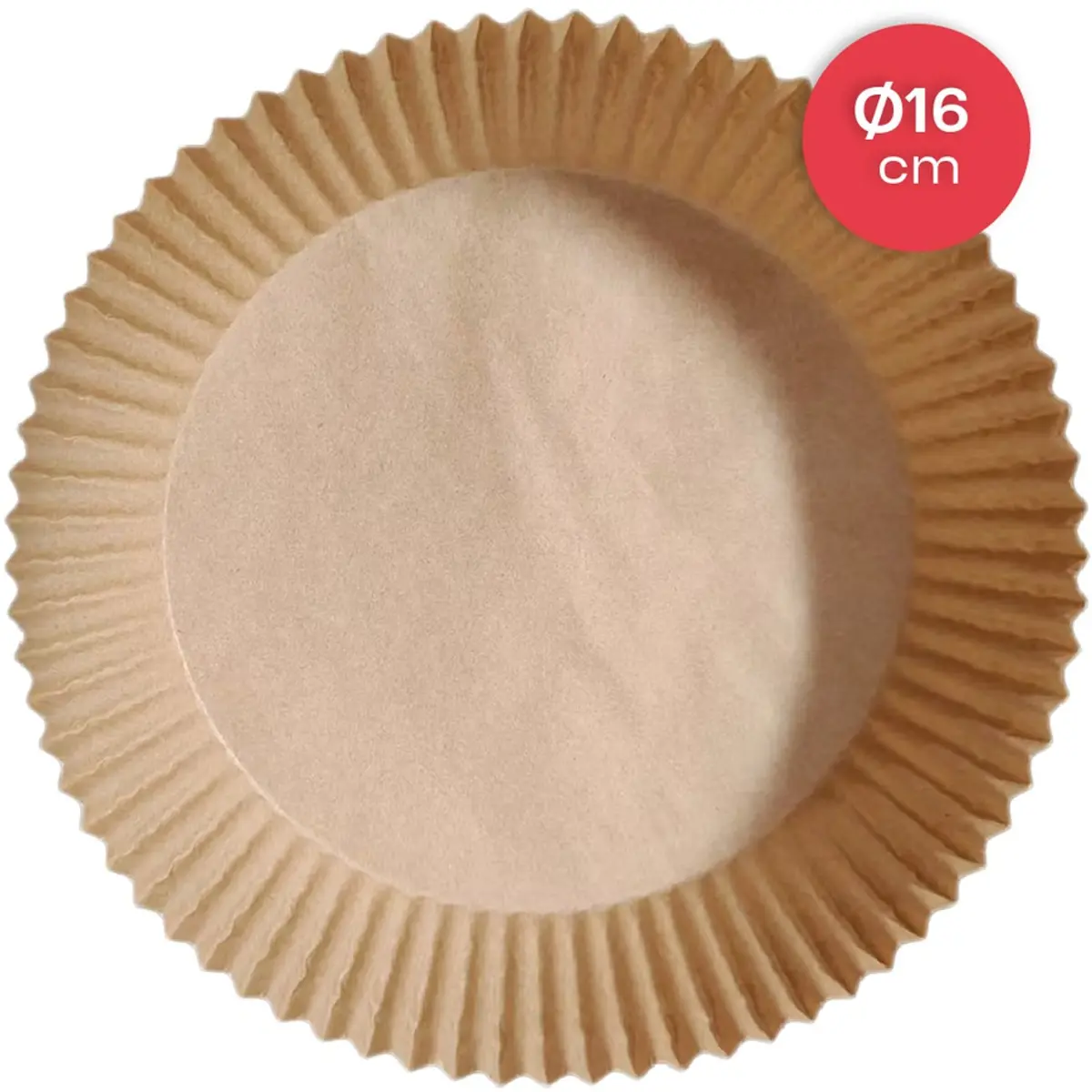 Pack 100 folhas papel para Air Fryer redondo 16cm