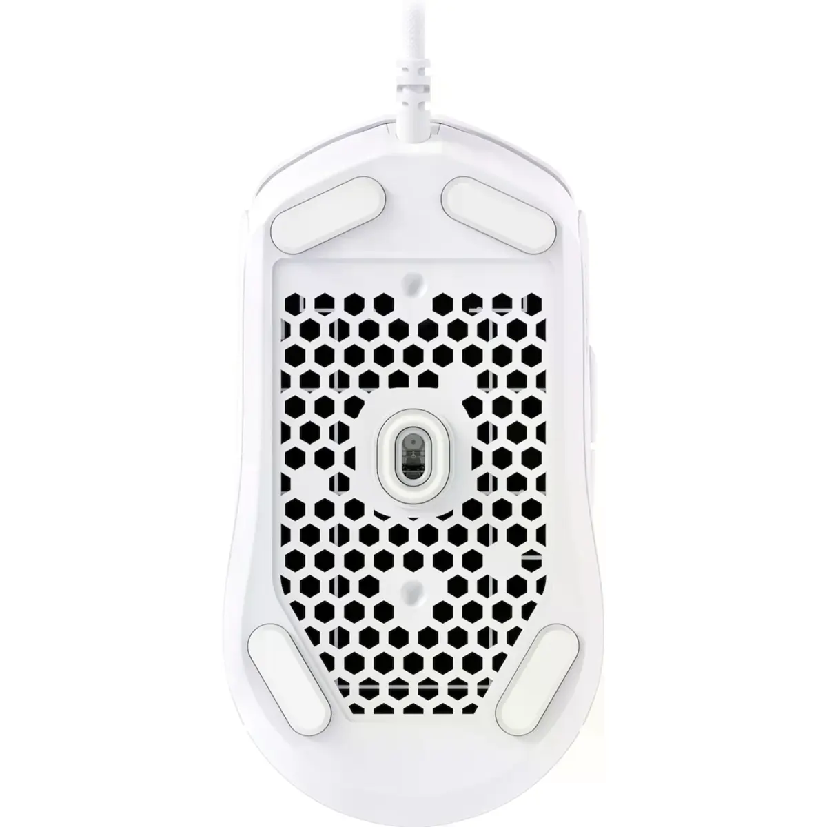 Rato gaming óptico 26000 DPI com fio 6 botões RGB - branco