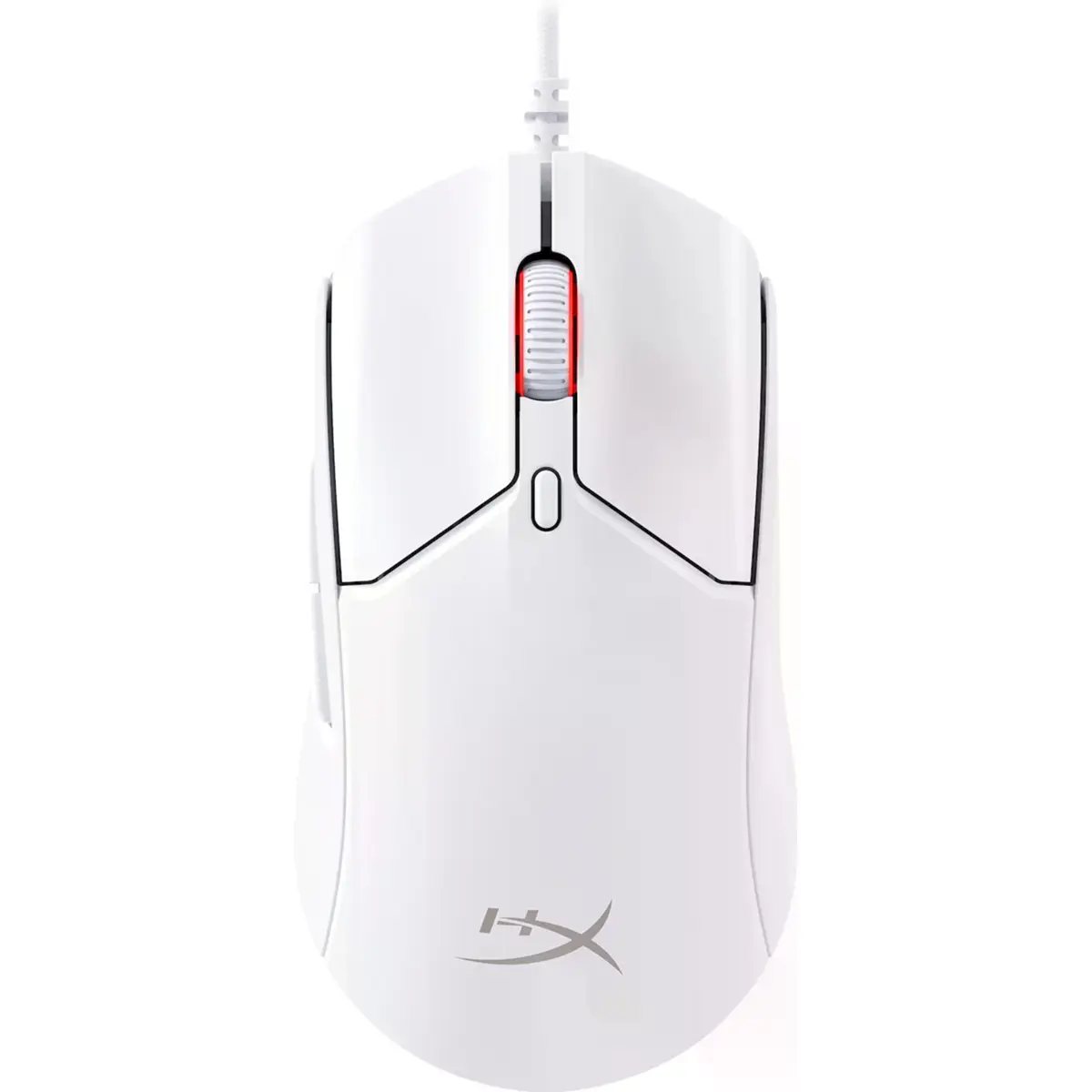 Rato gaming óptico 26000 DPI com fio 6 botões RGB - branco