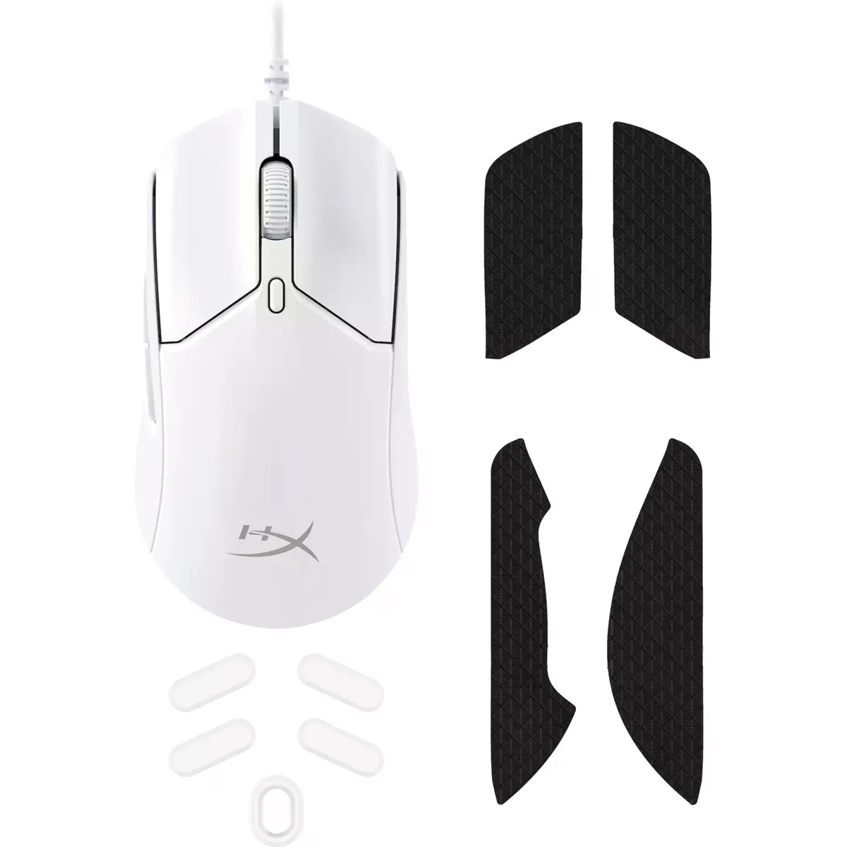 Rato gaming óptico 26000 DPI com fio 6 botões RGB - branco