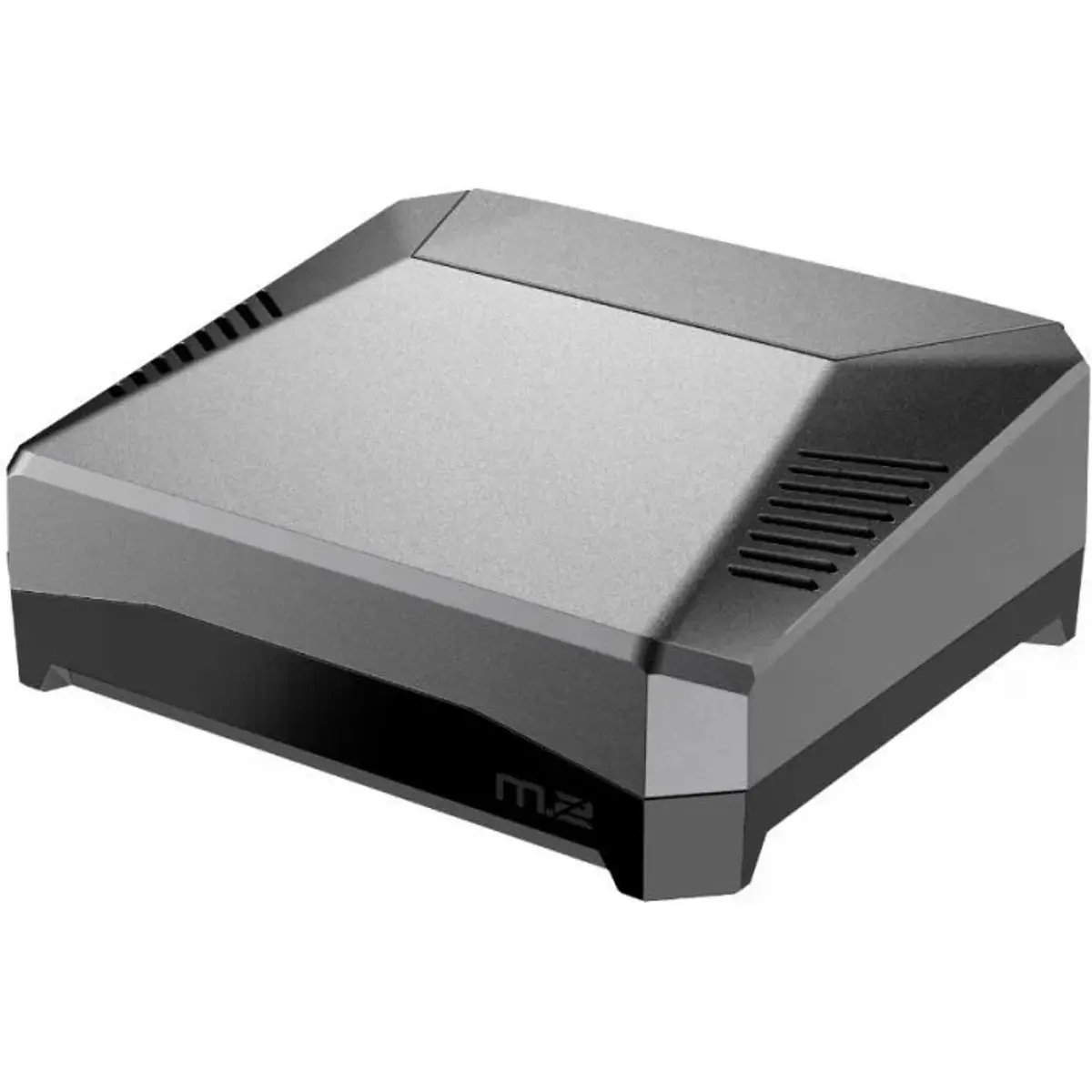 Caixa de alumínio para Raspberry Pi 4B c/ ventoinha e suporte para SSD M.2 SATA