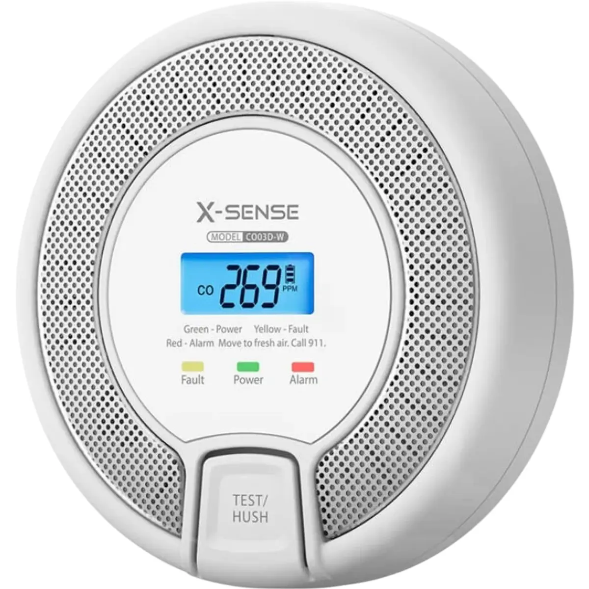 Detector/alarme autónomo de monóxido de carbono 85dB - RF868Mhz