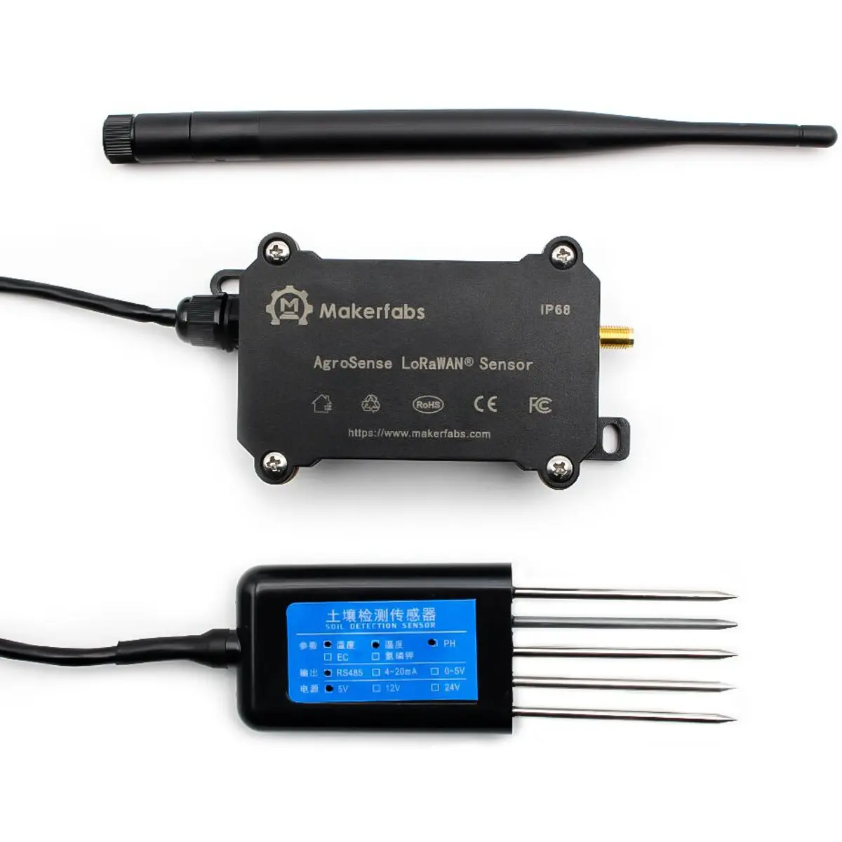 AgroSense: Monitor de Solo LoRaWAN  (Humidade, Temperatura, PH e EC)