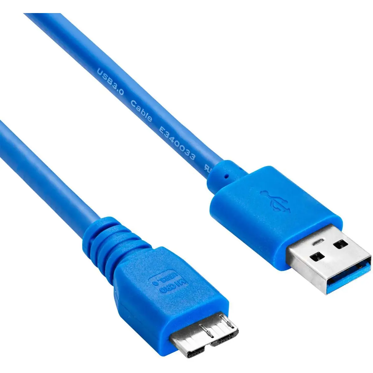 Cabo SuperSpeed USB3.0 A macho - micro-USB3.0 B macho 1.8m - Azul