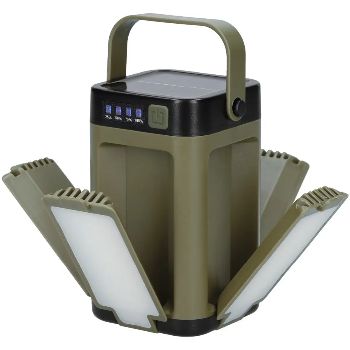 Lanterna solar LED de campismo 5W 500lm recarregável via USB-C