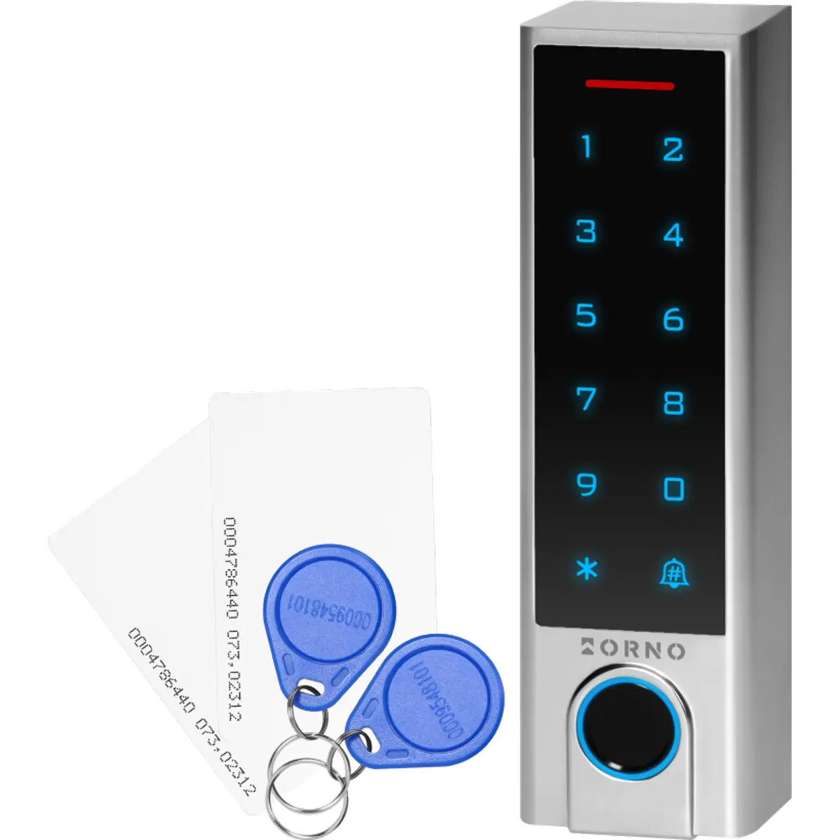 Leitor de controlo de acesso c/ PIN + leitor biométrico + RFID 125kHz (compatível c/ Tuya) - IP68