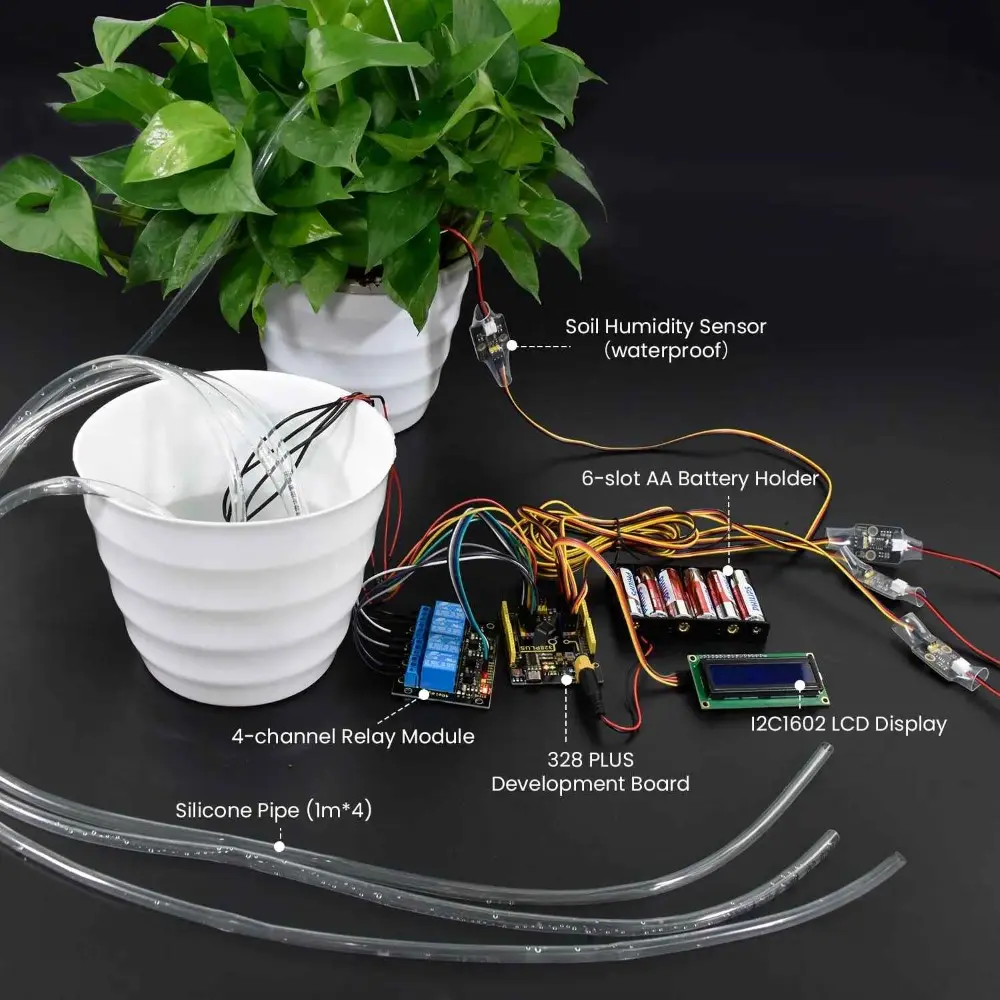 Keyestudio KS0549 - Kit DIY Sistema de Rega Automática c/ 4 bombas de ...