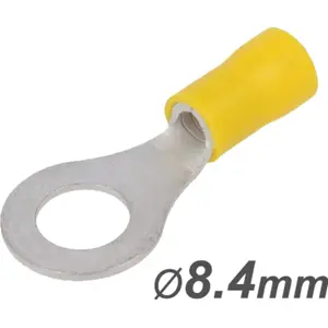 Terminal de olhal isolado amarelo (4.0-6.0mm²) Ø8.4mm