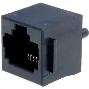 Ficha RJ45 de painel para PCB direita