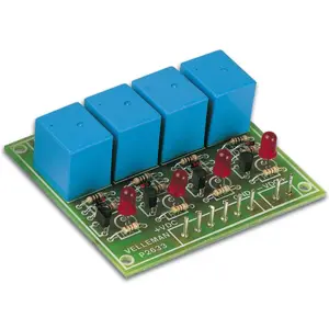 Kit de montagem módulo de 4 relés 9VDC 300mA