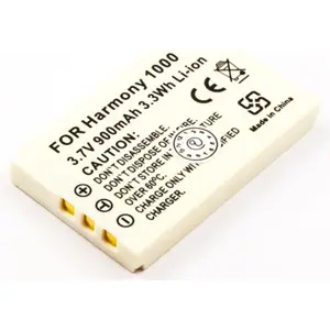 Bateria para comando compatível com Logitech Harmony 1000 Remote 3.7V 900mAh 3.3Wh Li-Ion