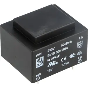 Transformador encapsulado para PCB 230VAC/18V 1VA