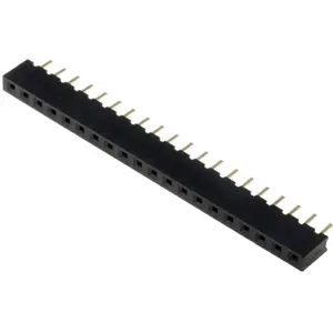 Barra de 20 pinos (1x20) fêmea 2.54mm para PCB