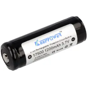 Bateria Li-Ion ICR17500 3.7V 1200mAh Ø17x53mm