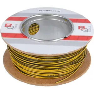 Bobine de fio de cobre multifilar 1x0.75mm² - amarelo/preto - 100m