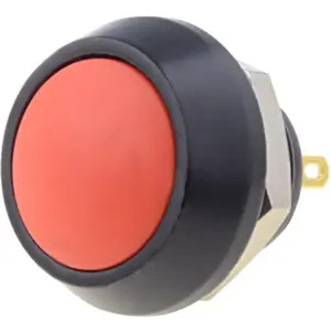 Botão interruptor de pressão anti-vandalismo unipolar SPST OFF-(ON) 36VDC 2A para soldar - laranja