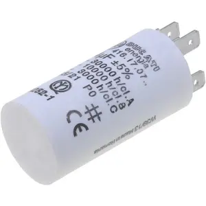 Condensador para motor 4uF 475V Ø28x55mm - c/ terminais 6.3mm