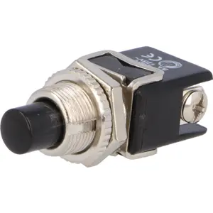 Botão interruptor de pressão monoestável OFF-(ON) 250VAC 4A (2 pinos) preto