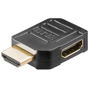 Adaptador HDMI macho/fêmea , curva (V), dourado