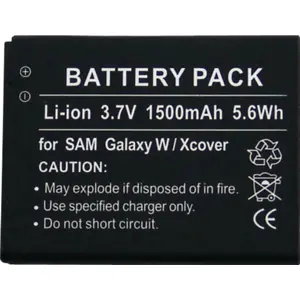 Bateria para telemóvel compatível com Samsung Galaxy W, Galaxy S WiFi 3.6, Galaxy Xcover, Omnia W, Wave 3, GT-i8150 (EB484659VUC) 3.7V 1500mAh Li-Ion