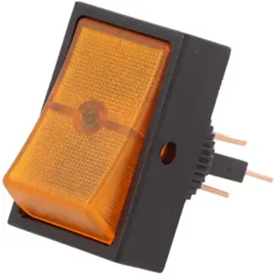 Interruptor basculante 2 posições estáveis - OFF-ON - 12VDC 30A (3 pinos) - laranja