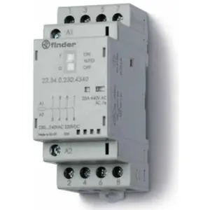 Contactor 4P(4NA) AC-7a 440VAC 25A c/ comando manual - Bobina 230VAC/DC